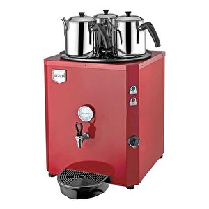 Jumbo Çay Makinesi 40 Litre 3 Demlik Dahil Kırmızı