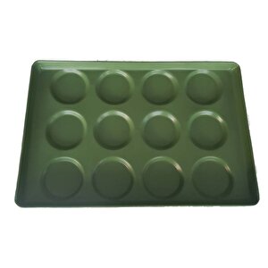 Erginoks Hamburger Ekmek Tavası - 40x60 Cm - Yapışmaz Kaplamalı - Kalıp 2 (80 G) - 12 Göz
