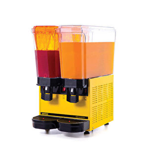 Samixir 40.smy Klasik Twin Soğuk İçecek Dispenseri, 20+20 L, Fıskiyeli Ve Karıştırıcılı, Sarı