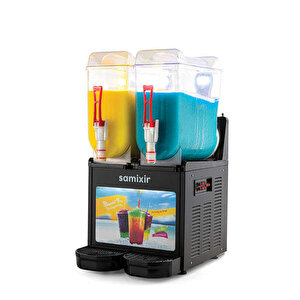 Slush24.ba Slush Twin Allure, Granita, Meyve Suyu Dispenseri, 12+12 L, Siyah