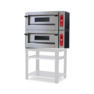 Emp.9+9g Gazlı Pizza Fırını İki Katlı 30 Cm 9+9 Pizza Kapasiteli - Doğalgazlı