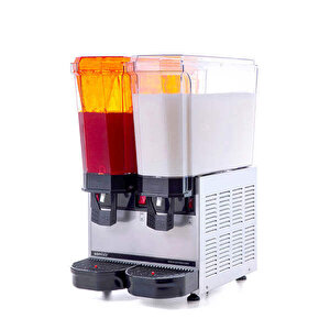 40.smi Klasik Twin Soğuk İçecek Dispenseri, 20+20 L, Fıskiyeli Ve Karıştırıcılı, Inox
