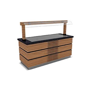 Kpd.p.ssu.03 Kapadokya Paslanmaz Soğuk Servis Ünitesi Nefeslikli 140x90x90/155 Cm