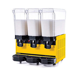 60.mmmy Klasik Triple Soğuk İçecek Dispenseri, 20+20+20 L, Karıştırıcılı, Sarı