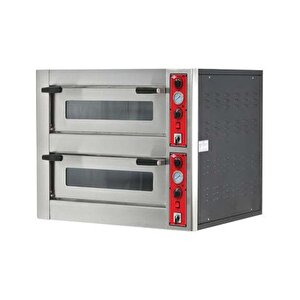 Emp.4+4g Gazlı Pizza Fırını İki Katlı 30 Cm 4+4 Pizza Kapasiteli - Doğalgazlı