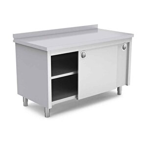Emp.dlpa.60200 Dolaplı Çalışma Tezgahı Ara Raflı 200x60x85 Cm