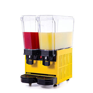 40.mmy Klasik Twin Soğuk İçecek Dispenseri, 20+20 L, Karıştırıcılı, Sarı