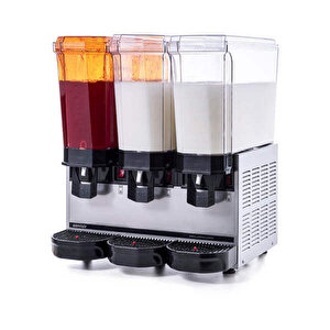 60.ssmi Klasik Triple Soğuk İçecek Dispenseri, 20+20+20 L, Fıskiyeli-fıskiyeli-karıştırıcılı, Inox