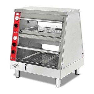 Emp.plc-d-gn21 Elektrikli Isıtmalı Teşhir Ünitesi 2 Katlı 80x69x93 Cm