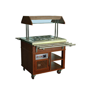 Asbm-02 Benmariler Orta Tip Ahşap Kaplama Gn 1/1 X 2 - 230 V