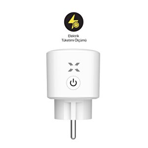Akıllı Enerji Ölçümlü Akım Korumalı Priz, Mobil Uygulama ile Uzaktan Kontrol Edilebilen, Zaman Ayarlı Akıllı Priz, Wi-Fi-Bluetooth, X7010