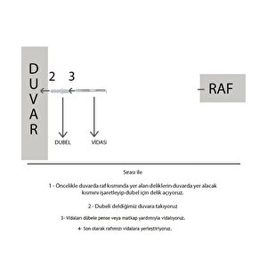 40 Cm 2li Mat Beyaz Mdf Uçan Duvar Rafı Gizli Bağlantı Kitaplık