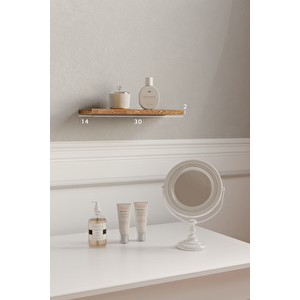 30 Cm 3lü Safir Meşe Mdf Uçan Duvar Rafı Gizli Bağlantı Kitaplık