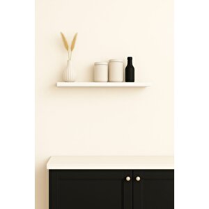 40 Cm Beyaz Mdf Uçan Duvar Rafı Gizli Bağlantı Kitaplık