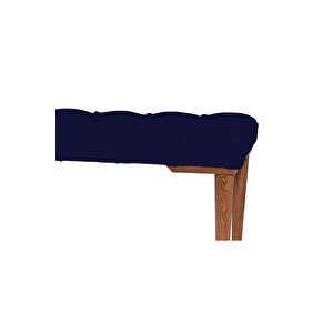 Gazzini Classic Retro Gürgen Ayak Chester Model Kapitoneli Puf Bench - Ceviz Ayak