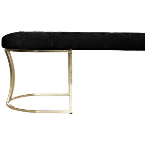 Viego Gold Puf - Lüks Metal Gold Ayak, Chester Model Yatak Ucu Bench Puf