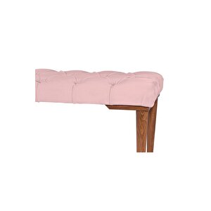 Gazzini Classic Retro Gürgen Ayak Chester Model Kapitoneli Puf Bench - Ceviz Ayak