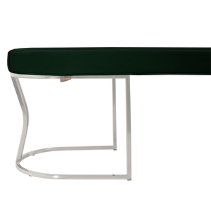 Viego Silver Smooth Bench Lüks Metal Gümüş Ayak, Chester Model Yatak Ucu Puf