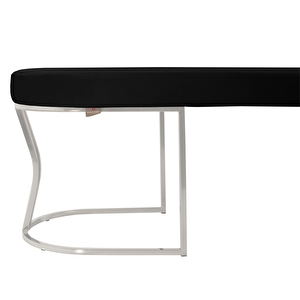 Viego Silver Smooth Bench Lüks Metal Gümüş Ayak, Chester Model Yatak Ucu Puf