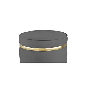 Zerafet Gold Kaplama Luxery Puf, Pofuduk Puf, Makyaj Koltuğu