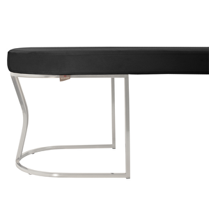 Viego Silver Smooth Bench Lüks Metal Gümüş Ayak, Chester Model Yatak Ucu Puf