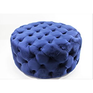 Yuvarlak Chester Model Kapitoneli Oval Orta Puf- Modern Puf