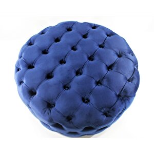 Yuvarlak Chester Model Kapitoneli Oval Orta Puf- Modern Puf