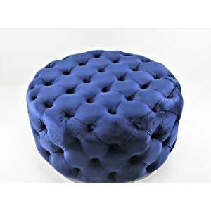 Yuvarlak Chester Model Kapitoneli Oval Orta Puf- Modern Puf
