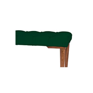 Gazzini Classic Retro Gürgen Ayak Chester Model Kapitoneli Puf Bench - Ceviz Ayak