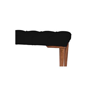 Gazzini Classic Retro Gürgen Ayak Chester Model Kapitoneli Puf Bench - Ceviz Ayak