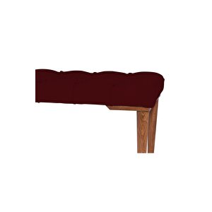 Gazzini Classic Retro Gürgen Ayak Chester Model Kapitoneli Puf Bench - Ceviz Ayak