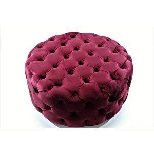 Yuvarlak Chester Model Kapitoneli Oval Orta Puf- Modern Puf