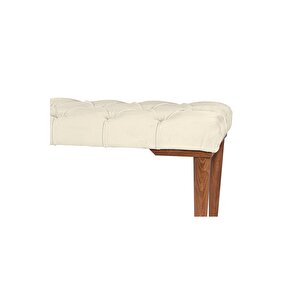 Gazzini Classic Retro Gürgen Ayak Chester Model Kapitoneli Puf Bench - Ceviz Ayak