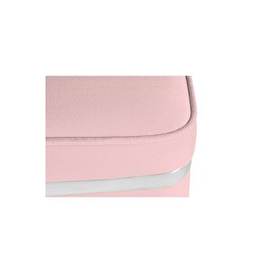 Zengo Silver Twin Line Kare Puf ,dekoratif Makyaj Masası Pufu