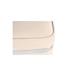 Zengo Silver Twin Line Kare Puf ,dekoratif Makyaj Masası Pufu