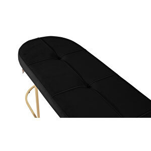 Viego Gold Exclusive Bench Lüks Metal Gold Ayak, Chester Model Yatak Ucu Puf