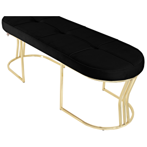 Viego Gold Exclusive Bench Lüks Metal Gold Ayak, Chester Model Yatak Ucu Puf