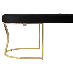 Viego Gold Exclusive Bench Lüks Metal Gold Ayak, Chester Model Yatak Ucu Puf