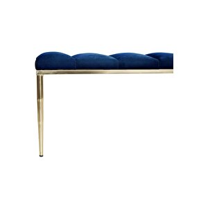 Vesta Gold Bench Luxery Metal Ayaklı Puf