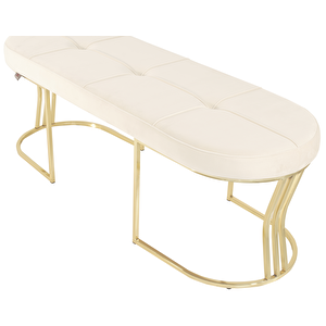 Viego Gold Exclusive Bench Lüks Metal Gold Ayak, Chester Model Yatak Ucu Puf