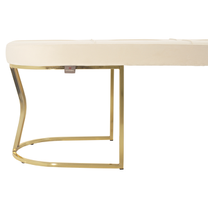 Viego Gold Exclusive Bench Lüks Metal Gold Ayak, Chester Model Yatak Ucu Puf