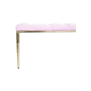 Vesta Gold Bench Luxery Metal Ayaklı Puf