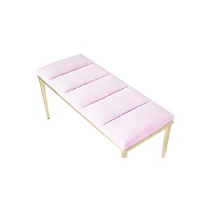 Vesta Gold Bench Luxery Metal Ayaklı Puf