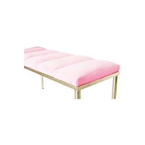 Vesta Gold Bench Luxery Metal Ayaklı Puf