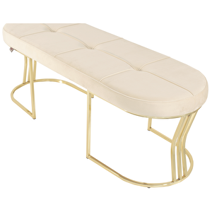 Viego Gold Exclusive Bench Lüks Metal Gold Ayak, Chester Model Yatak Ucu Puf