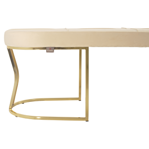 Viego Gold Exclusive Bench Lüks Metal Gold Ayak, Chester Model Yatak Ucu Puf