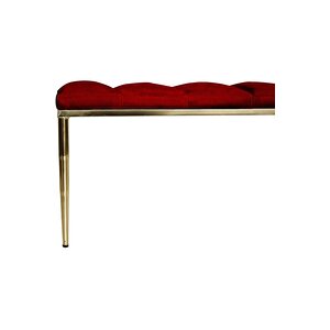 Vesta Gold Bench Luxery Metal Ayaklı Puf