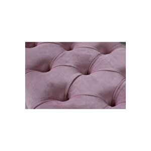 Vetra Chester Model Pembe Sandıklı Puf - Kapitoneli Model 140cm Sandıklı Bank