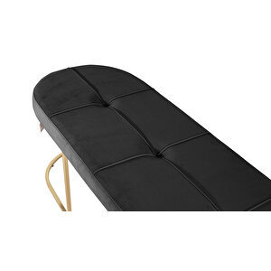 Viego Gold Exclusive Bench Lüks Metal Gold Ayak, Chester Model Yatak Ucu Puf