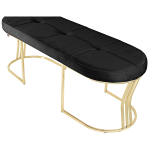 Viego Gold Exclusive Bench Lüks Metal Gold Ayak, Chester Model Yatak Ucu Puf